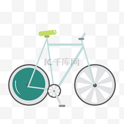 卡通矢量自行车图片_手绘自行车PNG素材