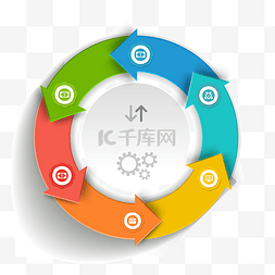 红色天空图片_矢量卡通彩色箭头