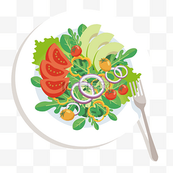 蔬菜沙拉psd图片_蔬菜沙拉食物元素
