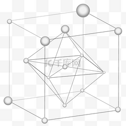 几何体图片_2.5d化学分子粒子细胞排列结构ai矢