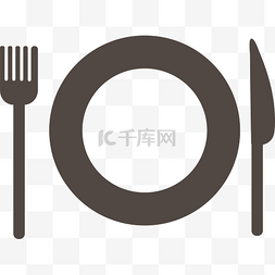 西餐厅用餐图片_西餐刀叉碟装饰元素免抠盘子