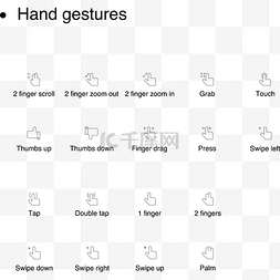 线型图片_手势手指线型矢量图标icon