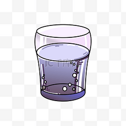 透明玻璃杯透明图片_紫色渐变透明玻璃杯