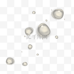 白色透明可爱气泡小水滴