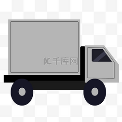 货车白色图片_手绘厢式货车插画