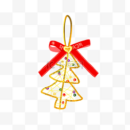 圣诞树手绘图片_圣诞节圣诞挂件饰品圣诞树手绘插