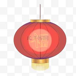 大红喜庆图片_手绘大红灯笼插画