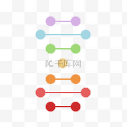 可爱卡通鲸鱼图片_彩色DNA基因链图形