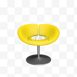 创意黄色镂空椅子装饰
