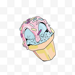 冰淇淋雪糕矢量图片_手绘卡通冰淇淋雪糕