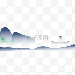 古风山水水墨背景图片_山水水墨矢量插画