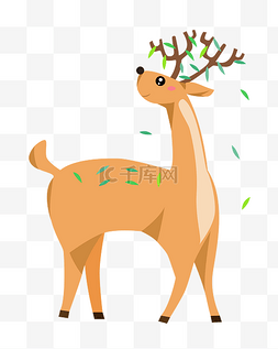 鹿圣诞节插画图片_矢量卡通免扣小鹿