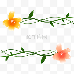 百合花藤蔓装饰素材