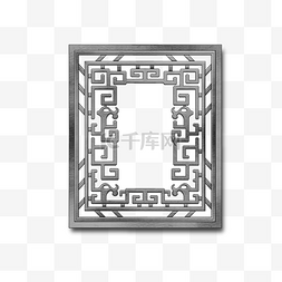 中式龙纹图片_中国风长方形园林石雕窗户