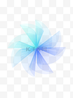 蓝色渐变花纹图片_科技矢量蓝色渐变几何线条可商用