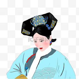 宫廷卡通插画图片_如懿传人物手绘妃子图