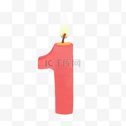 蜡烛的火苗图片_燃烧的红色数字蜡烛