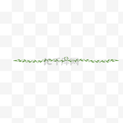 简约绿色矢量图图片_藤蔓叶子绿色分割线