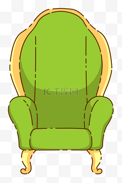 卡通Meb风格欧式单人沙发免抠图