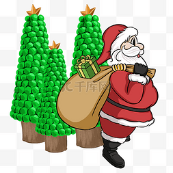 圣诞老公公与圣诞树5