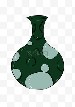 中国风古典绿色花瓶