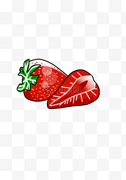 卡通夏日水果红色草莓PNG