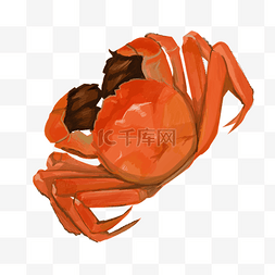 煮螃蟹图片_卡通煮熟的螃蟹插画