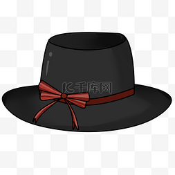 漂亮礼帽图片_黑色的礼帽装饰插画