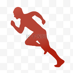 体育图片_红色人物男士奔跑