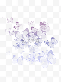 背景紫色图片_漂浮蝴蝶装饰图案素材底纹通用背