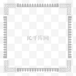 新年简约唯美图片_灰色简约边框元素