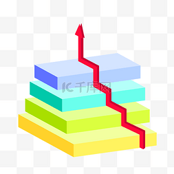 上升趋势上升箭头图片_立体红色箭头插图