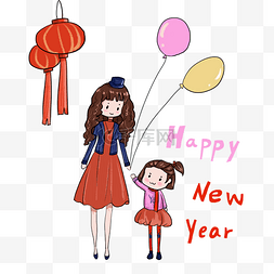 美满图片_有爱家人欢喜逛街庆新年