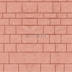 砖红色砖墙卡通png素材