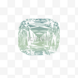 石矿图片_绿色方形钻石