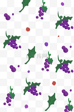 紫色的葡萄底纹插画