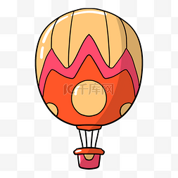 漂亮的圆形热气球插画