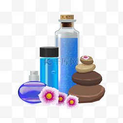 专业保湿补水面膜图片_美容化妆品保湿水花朵