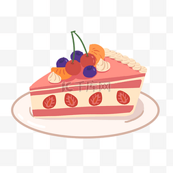 甜品食物蛋糕插画