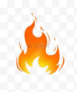 爆炸火焰动图图片_红色燃烧火焰消防火苗简洁扁平