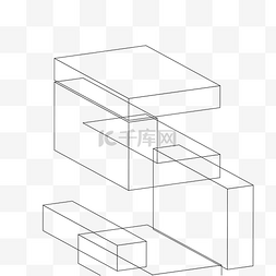 ppt素材图片_简约经典几何立体组合图形装饰