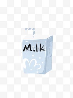 美食早餐牛奶卡通插画元素
