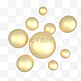 C4D金色几何立体球漂浮
