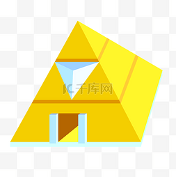 金字塔25d图片_2.5D扁平化金字塔插画