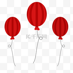 纹理条纹装饰图片_红色条纹装饰气球