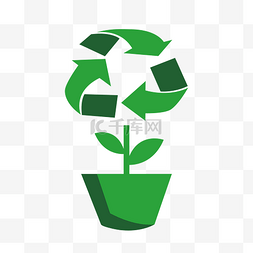 节能减排图片_绿色节能减排可回收标识