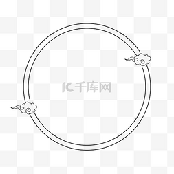 卡通盆栽图片_手绘水彩黑色边框装饰