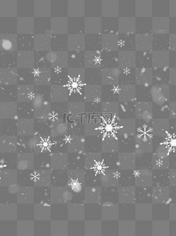 雪图片_冬季飘雪下雪手绘装饰白色雪花浪
