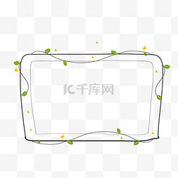 藤蔓图片_绿色藤蔓小清新边框