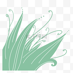 绿色矢量通用草丛装饰